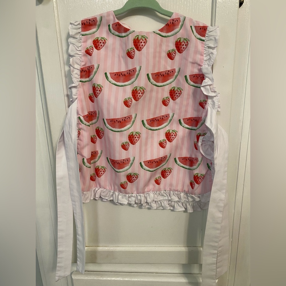 LBS Apron set with Watermelon and Strawberry Print